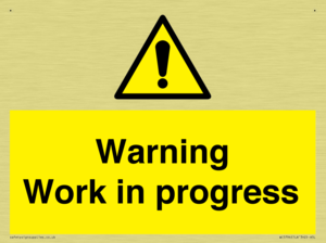 Warning Work in progress